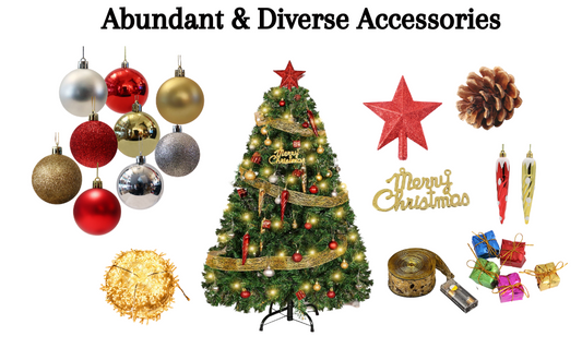 4 Ft Artificial Christmas Tree with 100 LED Lights & Assorted Ornaments | Exquisite Indoor/Outdoor Christmas Decorations | Perfect for Home Office & Holiday (4 Ft)