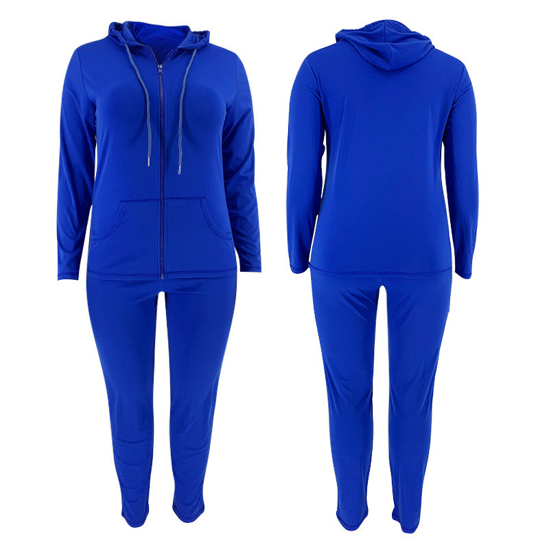 Plus Size Women two pcs set hoodies