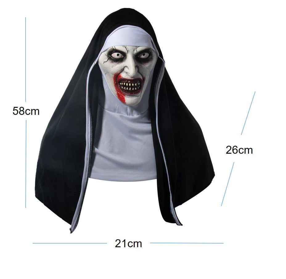 Nun Scary Latex Mask - Perfect for Halloween Costumes and Scaring Friends - Realistic Look and Comfortable Fit.…