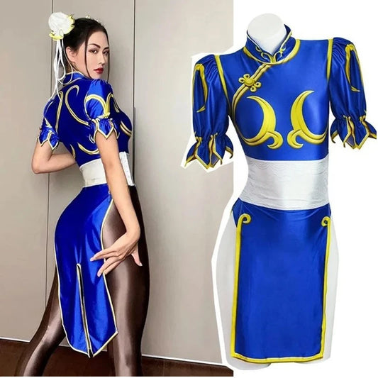 Women's Street Fighter Chun Li Cosplay Halloween Costume