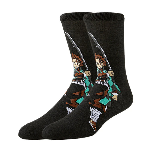 5Pairs BANDAI Unisex Novelty Funny Casual Crew Socks Cartoon Anime Hip