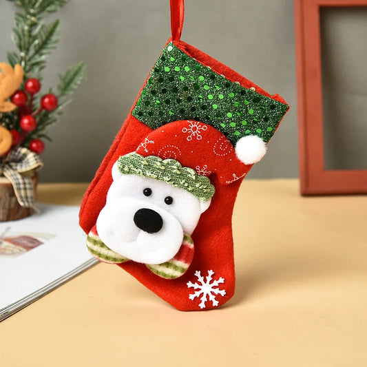Multiple Styles Christmas Stockings Candy Socks Santa Gift Pouch Xmas