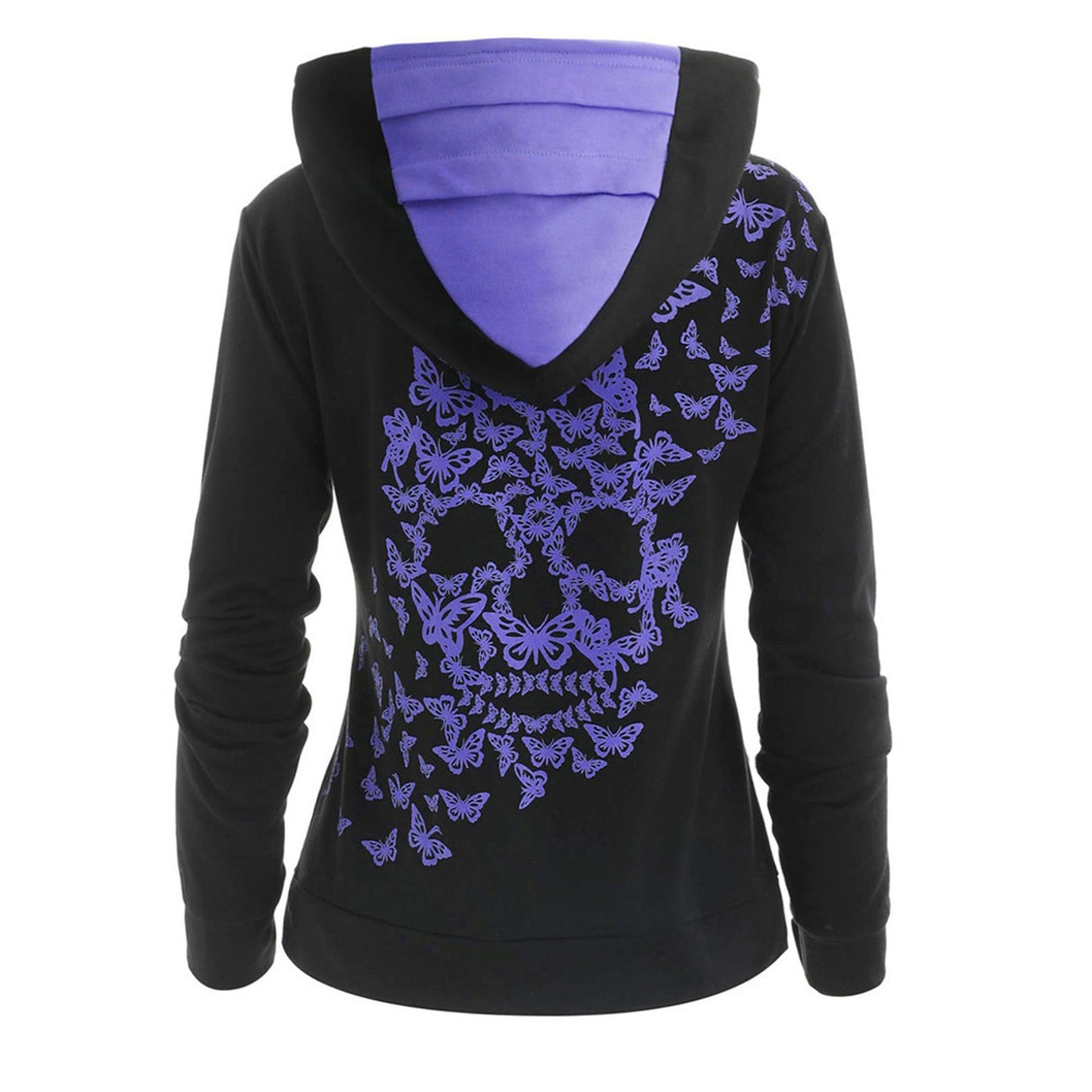 Skull Printed Womens Casual Winter Aesthetic Oversized Pullover Sweatshirts