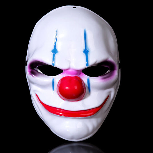 Halloween Scary Clown Payday 2 Mask Cosplay Masquerade Prop Carnival Mask Joker Dallas Wolf Hoxton Chains Movie Props Mask