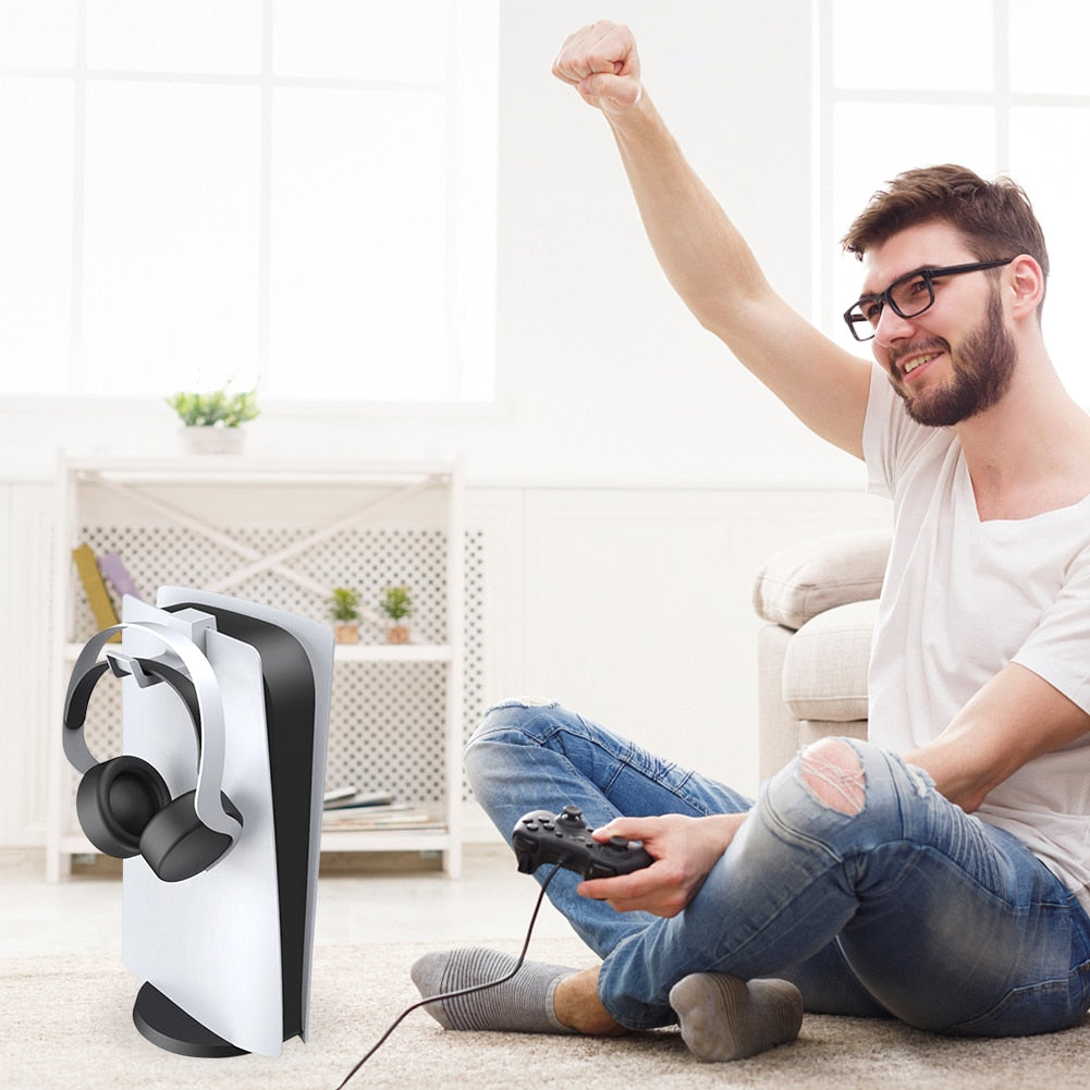 Portable Headphone Hanger Stand Headset Mount Holder for PS5 Console