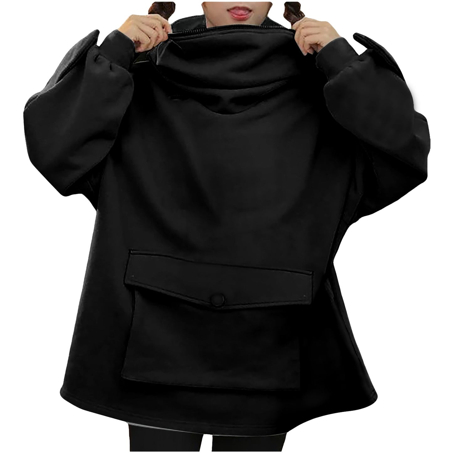 Women Hoodie Frog Pullover Winter Hooded Casual Sweatshirts Women Winter Clothes Pullovers Tops