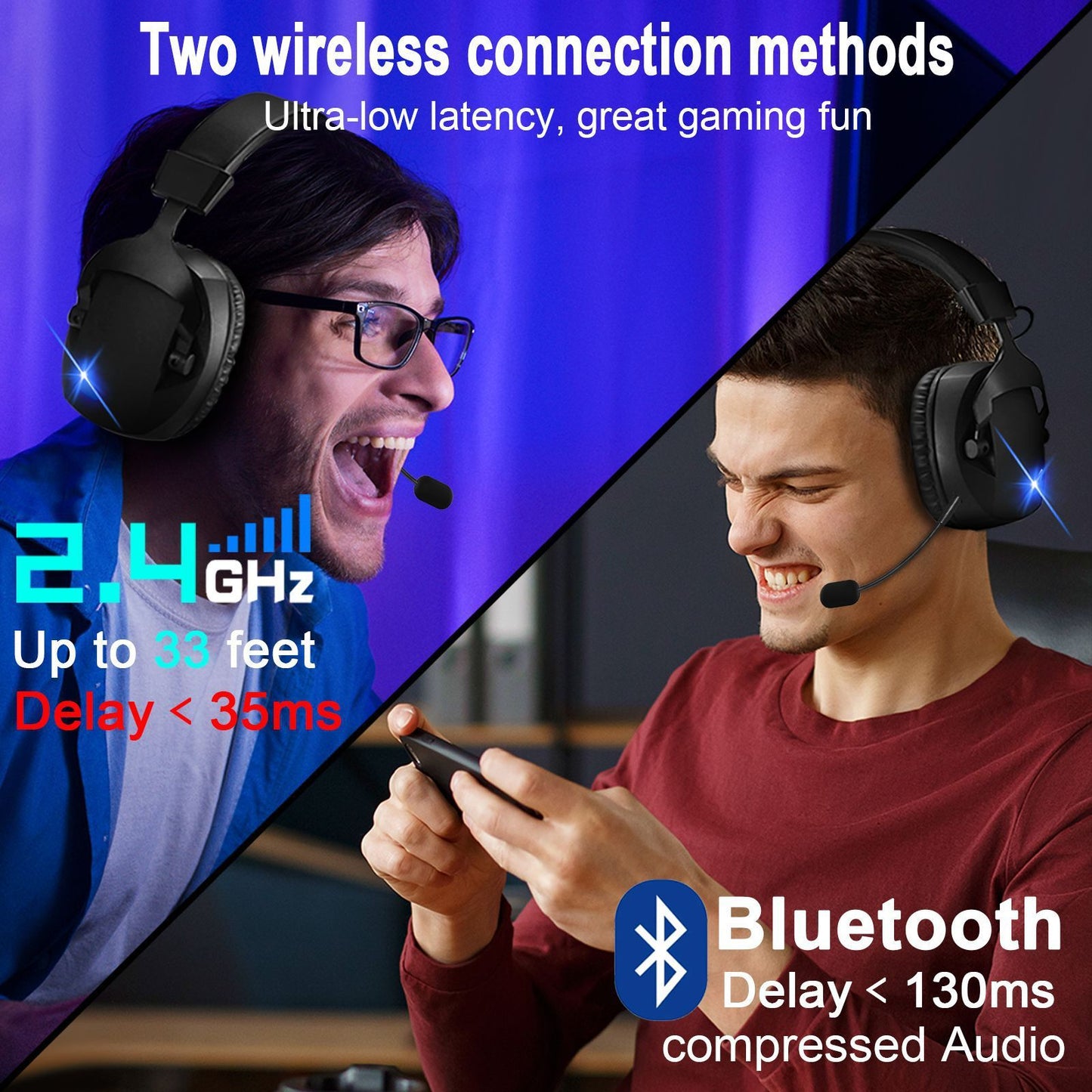 Cross-Border Over-Ear Bluetooth Wireless Microphone Gaming  Headphones