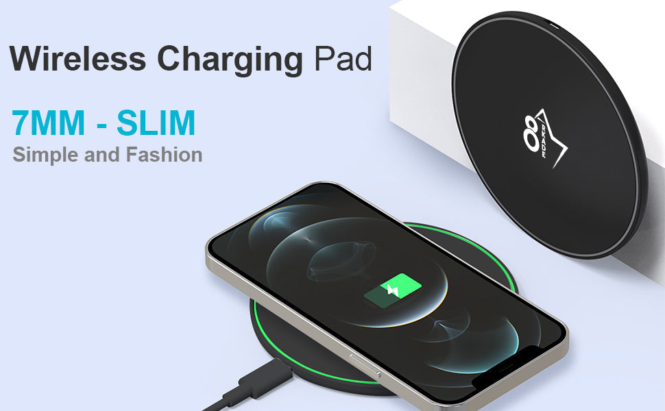 Arkade 87 W8 Wireless Charging Pad with 3.3ft Type-C USB Charging Cable