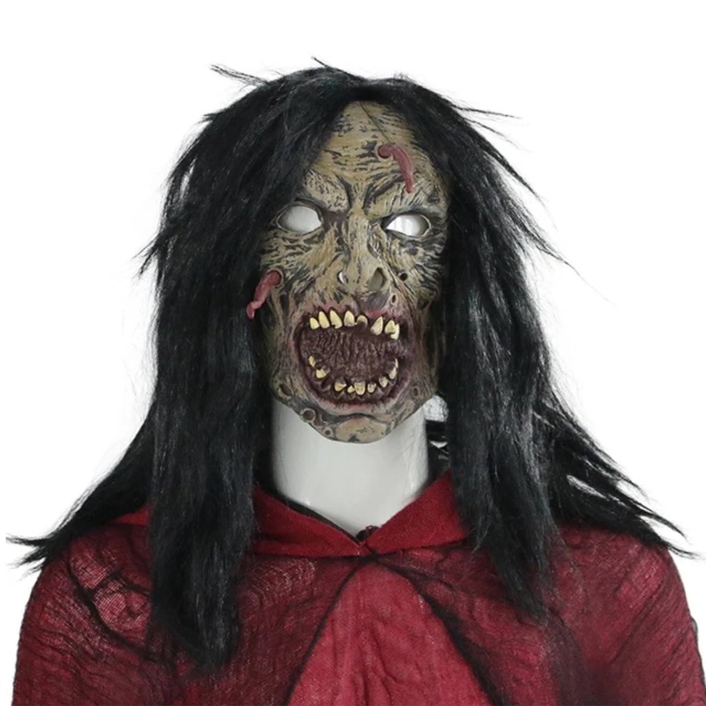 Creepy Horror Worm Mask for Halloween - Perfect Scary Costume Accessory for Haunted Houses and Parties