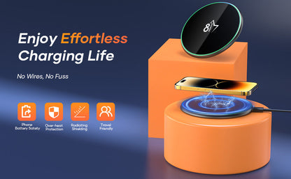 Arkade 87 W8 Wireless Charging Pad with 3.3ft Type-C USB Charging Cable