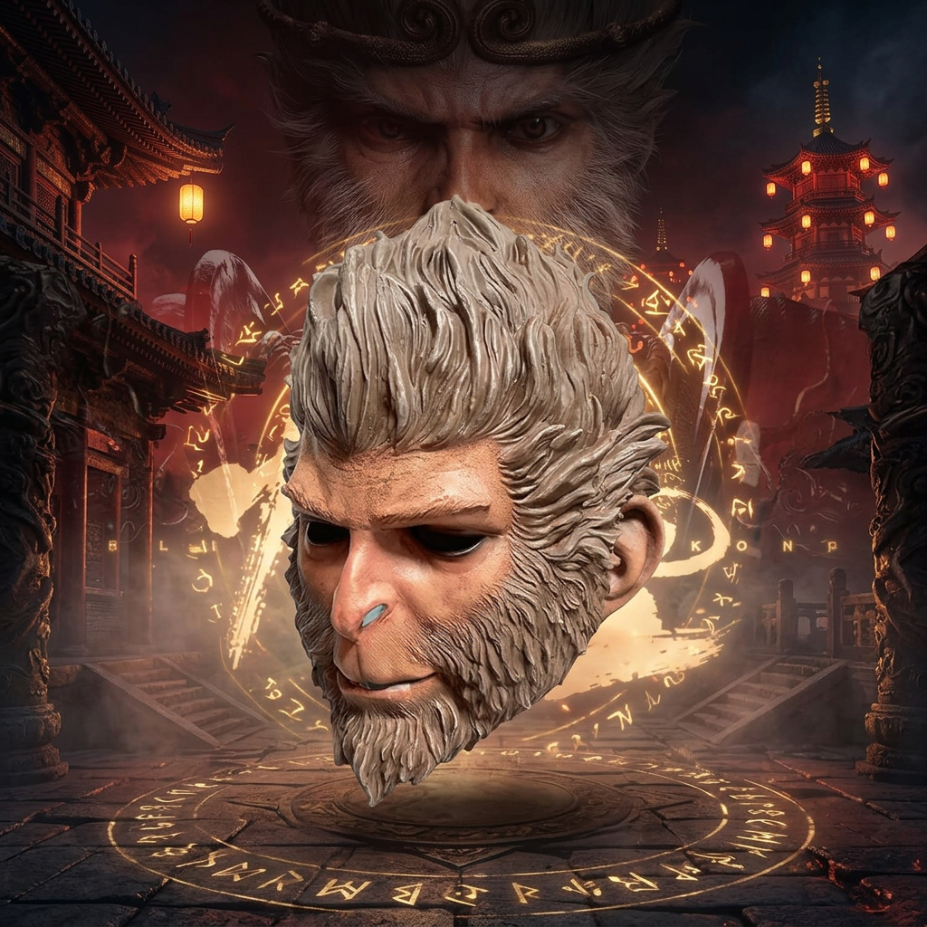 Black Myth WO KON Halloween Mask