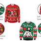 Funny Ugly Unisex Christmas sweater Festive Theme Go Jesus Its Your Birthday & Elf Print Sweatshirt Soft Gift Tops  Large  Green