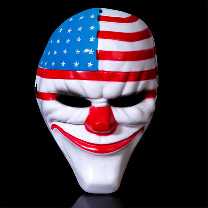 Halloween Scary Clown Payday 2 Mask Cosplay Masquerade Prop Carnival Mask Joker Dallas Wolf Hoxton Chains Movie Props Mask