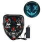 LED Halloween Mask Luminous Glow In The Dark Mascaras Halloween Party Costume Cosplay Masques Horror Props Neon light Masquerade