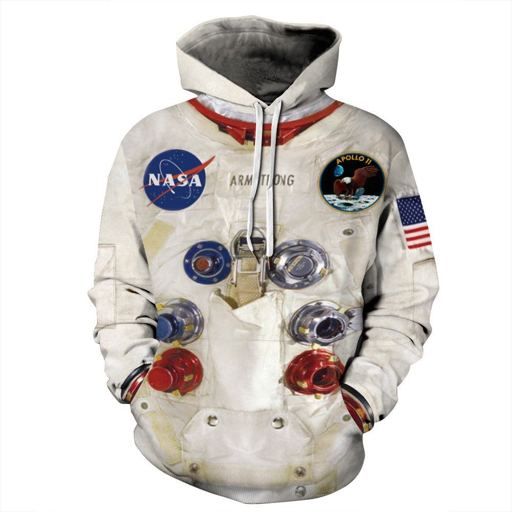 Unisex  Winter 3D Astronaut Space Suit Pullover Terror Outwear Warm Hoodies