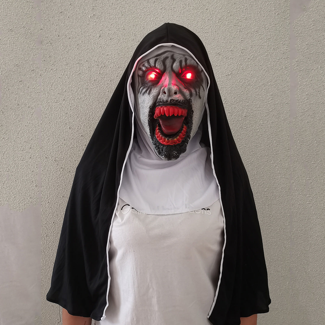 Nun Mask Halloween Cosplay Costumes Props Virgin Mary sister terror Face Mask Party Ghost