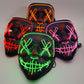 LED Halloween Mask Luminous Glow In The Dark Mascaras Halloween Party Costume Cosplay Masques Horror Props Neon light Masquerade