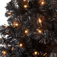 Christmas Clear Pre-Lit 300 Incandescent Black Pre-Lit Spruce Collapsible Artificial Christmas Tree, 6ft Christmas Decoration