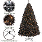 Christmas Clear Pre-Lit 300 Incandescent Black Pre-Lit Spruce Collapsible Artificial Christmas Tree, 6ft Christmas Decoration