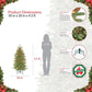 4 1/2 Ft. Pre-lit Slim Artificial Christmas Tree  With 150 UL Listed Clear Lights Ornaments