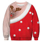 Christmas 3D Sweaters for Men Christmas Reindeer O-Neck Sweater Top Couple Clothing Holiday Women Sweatshirts