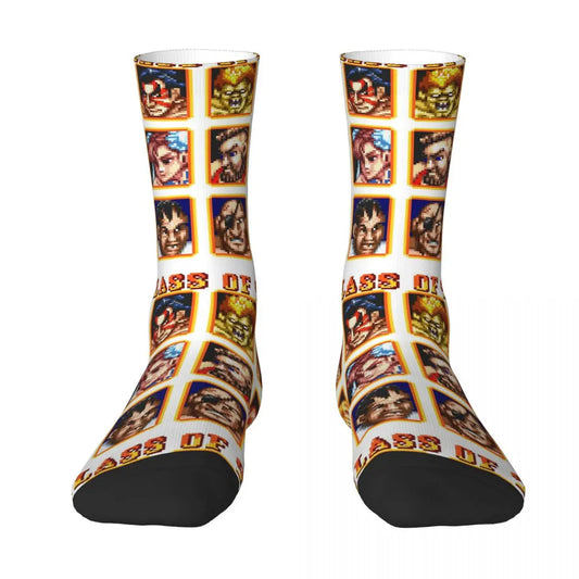 Defeated Portraits Super Street Fighter Socks Harajuku Sweat Absorbing