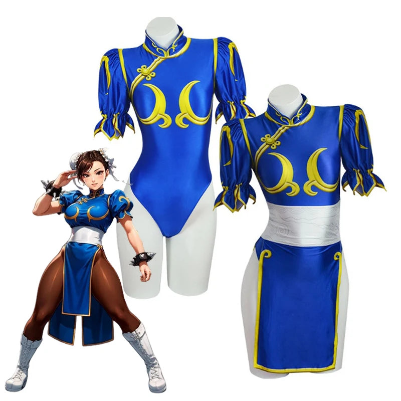 Women's Street Fighter Chun Li Cosplay Halloween Costume