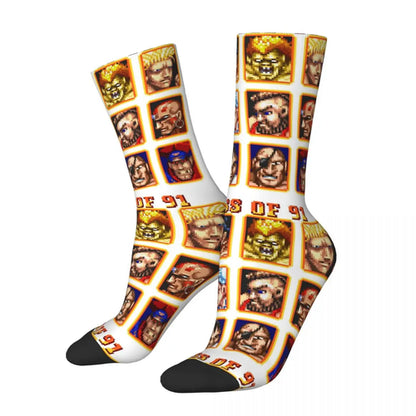 Defeated Portraits Super Street Fighter Socks Harajuku Sweat Absorbing