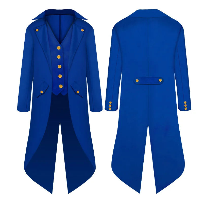 Steampunk Gothic Medieval Tailcoat Cosplay Costume, Tailcoat Jacket &