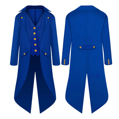 Steampunk Gothic Medieval Tailcoat Cosplay Costume, Tailcoat Jacket &