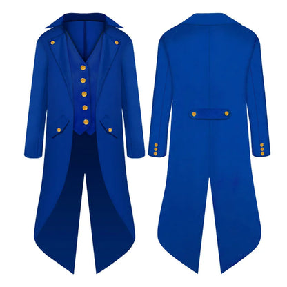 Steampunk Gothic Medieval Tailcoat Cosplay Costume, Tailcoat Jacket &