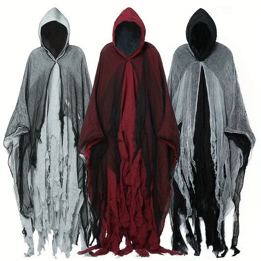 Terrifying Realistic Skeleton Halloween Cloak with Hood