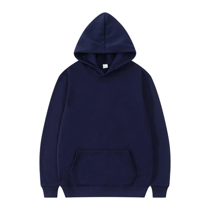 Men Fashion Hooded Sweatshirt Pullover Hoodie Unisex Black White
