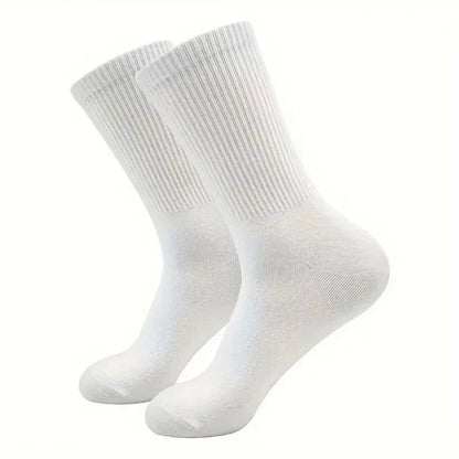 5/10/20 Pairs Solid Color Round Neck Socks