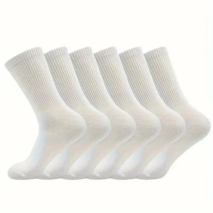 5/10/20 Pairs Solid Color Round Neck Socks