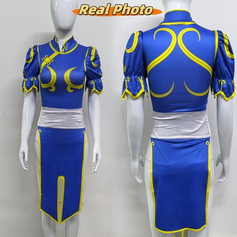 Women's Street Fighter Chun Li Cosplay Halloween Costume