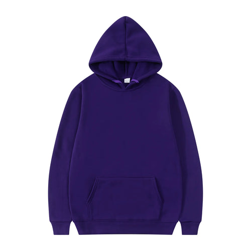 Men Fashion Hooded Sweatshirt Pullover Hoodie Unisex Black White