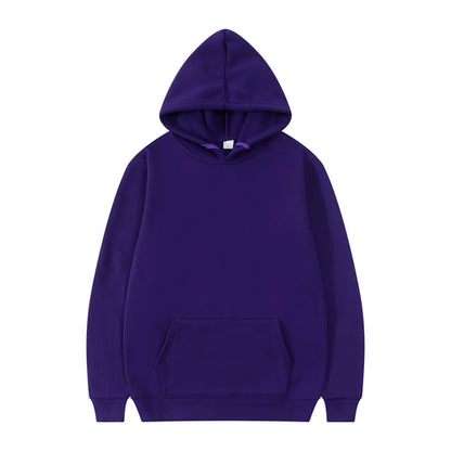 Men Fashion Hooded Sweatshirt Pullover Hoodie Unisex Black White