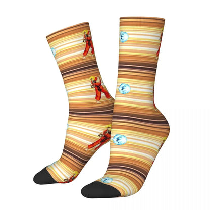 Defeated Portraits Super Street Fighter Socks Harajuku Sweat Absorbing