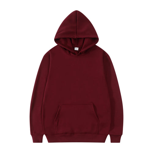 Men Fashion Hooded Sweatshirt Pullover Hoodie Unisex Black White