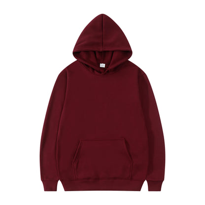 Men Fashion Hooded Sweatshirt Pullover Hoodie Unisex Black White