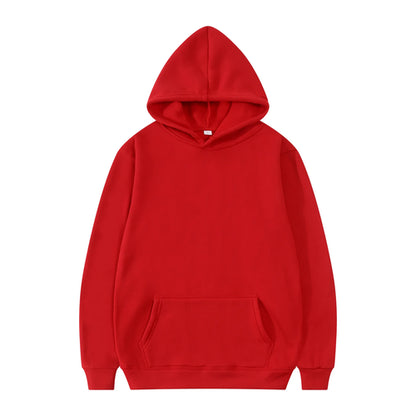 Men Fashion Hooded Sweatshirt Pullover Hoodie Unisex Black White