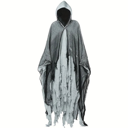 Terrifying Realistic Skeleton Halloween Cloak with Hood