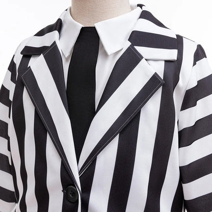 New Kids Halloween Cosplay Costume Black Society Master Stripe Cosplay