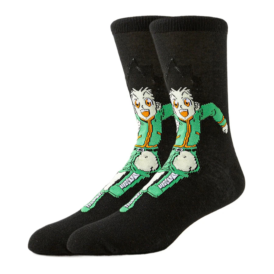 5Pairs BANDAI Unisex Novelty Funny Casual Crew Socks Cartoon Anime Hip