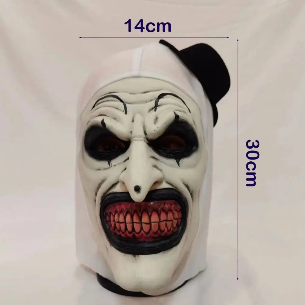 High Quality Terrifier Latex Scary Cosplay Mask Realistic Unisex Halloween Clown