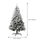White Simulation Artificial Flocking Snow Christmas Tree Adornment 60cm 70T Artificial Christmas Tree Home Decor (Random Base)
