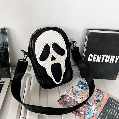 Halloween Funny Ghost Skull Crossbody Shoulder Bag