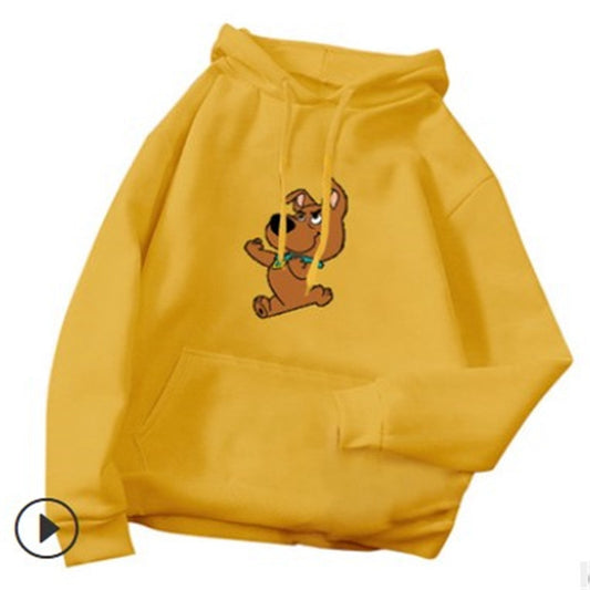 Oversize Cute Dog Print  Women  Winter Women Hoodies