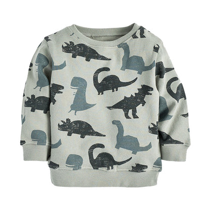 Boys Sweatshirts Dinosaur Print Kids Boys Hoodies Sweatshirts Cotton Little Boy's Clothing for Children Garments